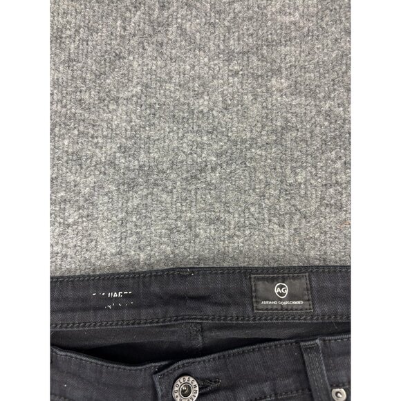 AG Adriano Goldschmied Jeans Mens 32R Black Slim Straight Stretch Denim Pants - Picture 2 of 8